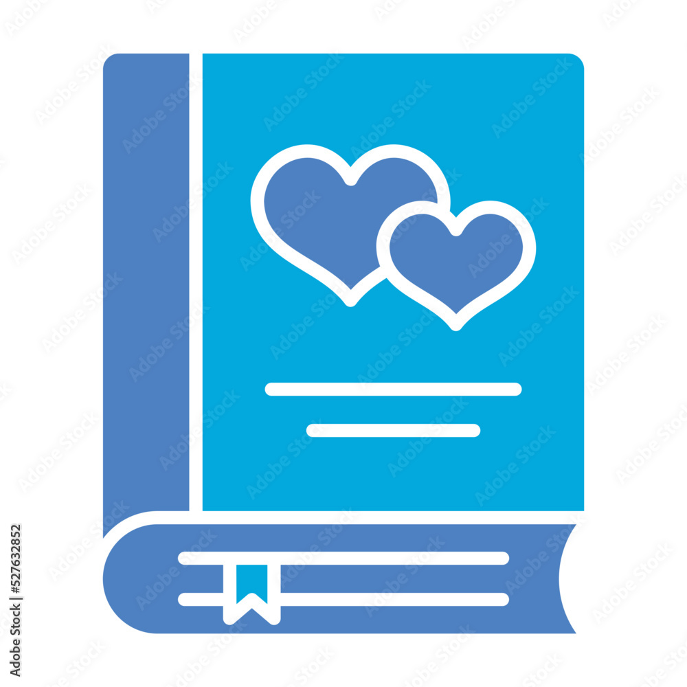 Book Glyph Two Color Icon Book Glyph Two Color Icon