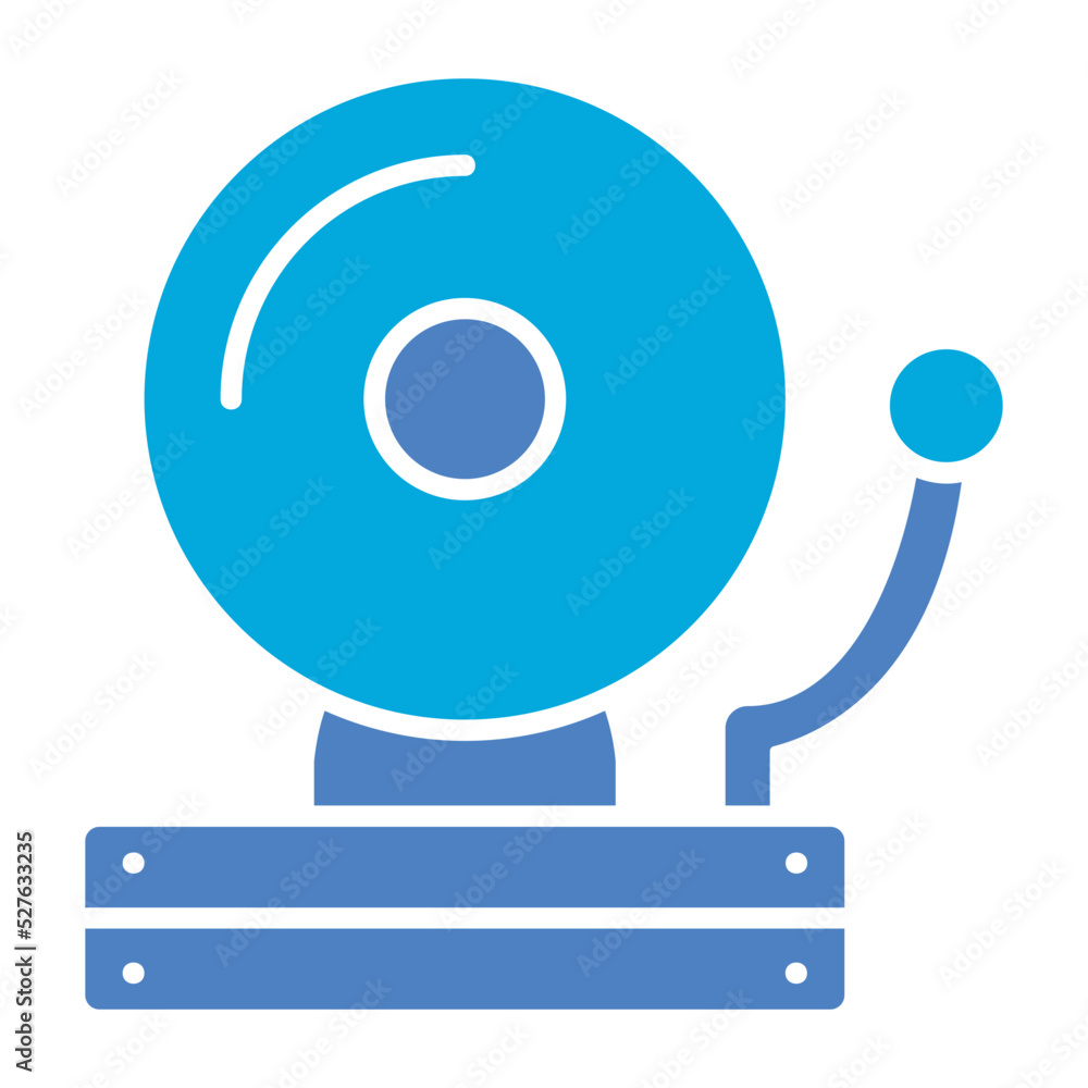 School Bell Glyph Two Color Icon School Bell Glyph Two Color Icon