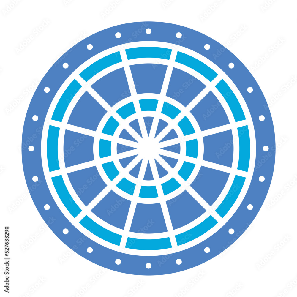 Dart Board Glyph Two Color Icon