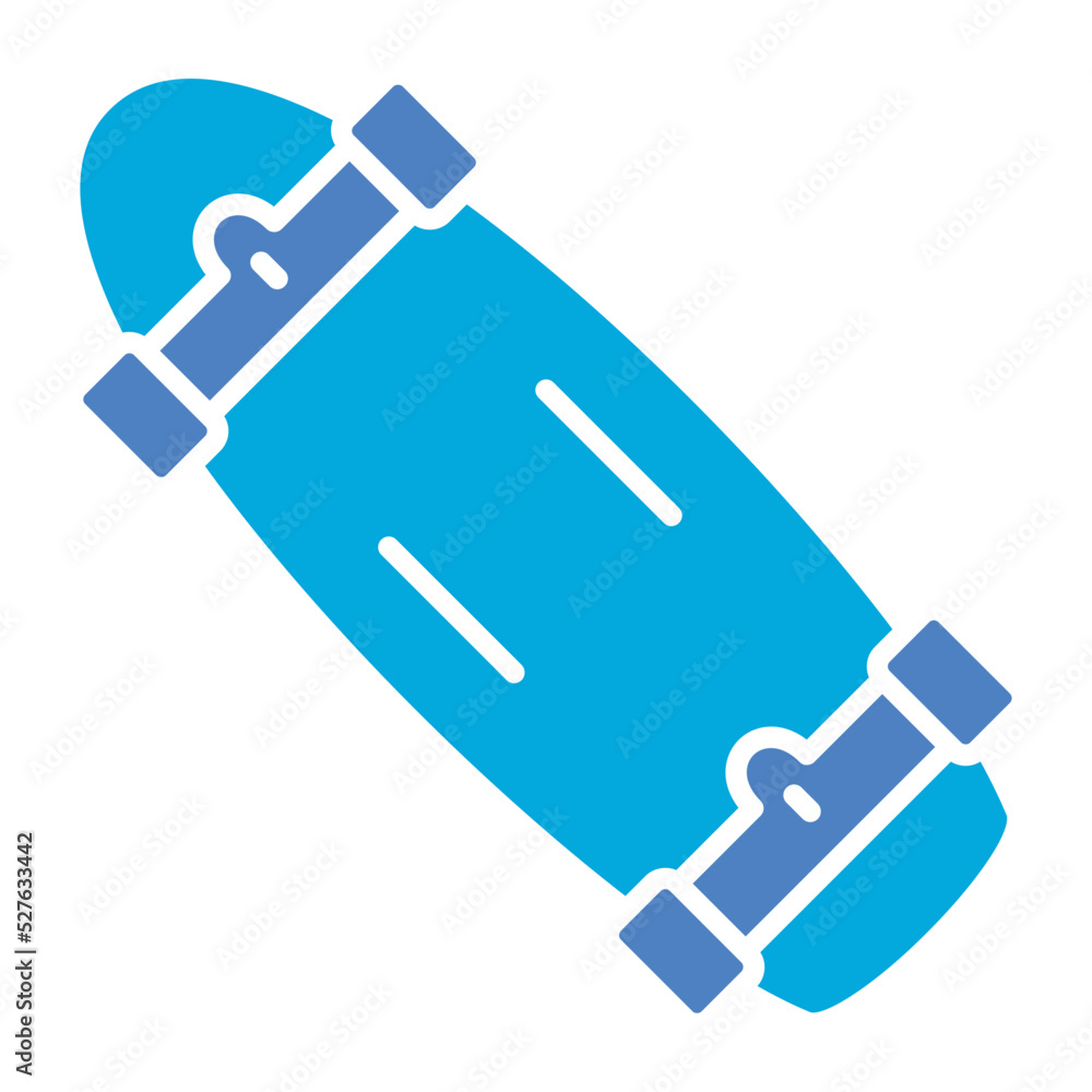 Skateboard Glyph Two Color Icon Skateboard Glyph Two Color Icon
