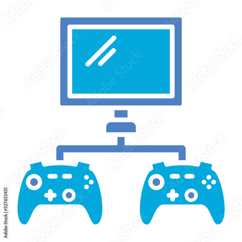 Video Game Glyph Two Color Icon
