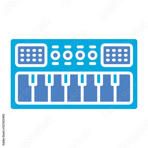Piano Glyph Two Color Icon