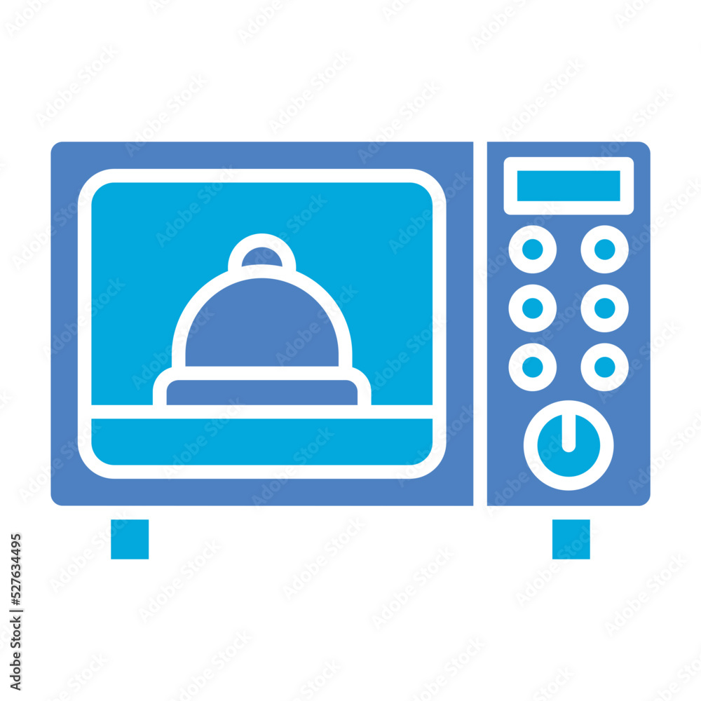 Microwave Oven Glyph Two Color Icon Microwave Oven Glyph Two Color Icon