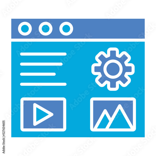 Content Management Glyph Two Color Icon