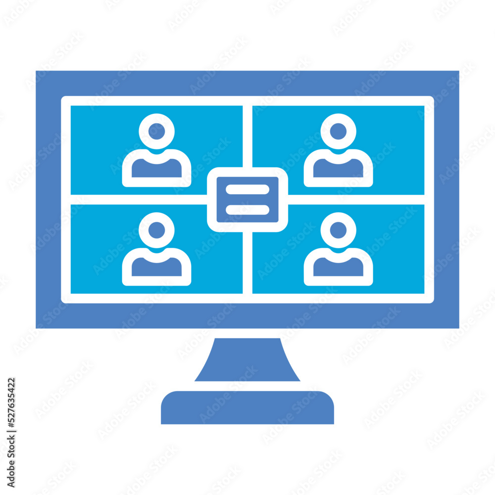 Video Call Glyph Two Color Icon Video Call Glyph Two Color Icon