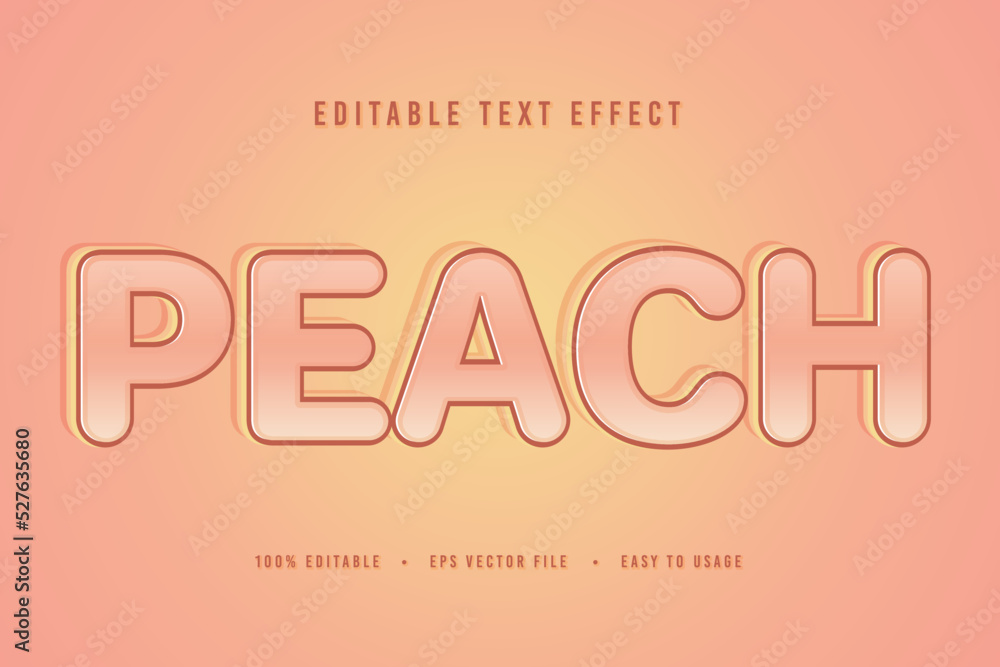 decorative peach Font and Alphabet vector