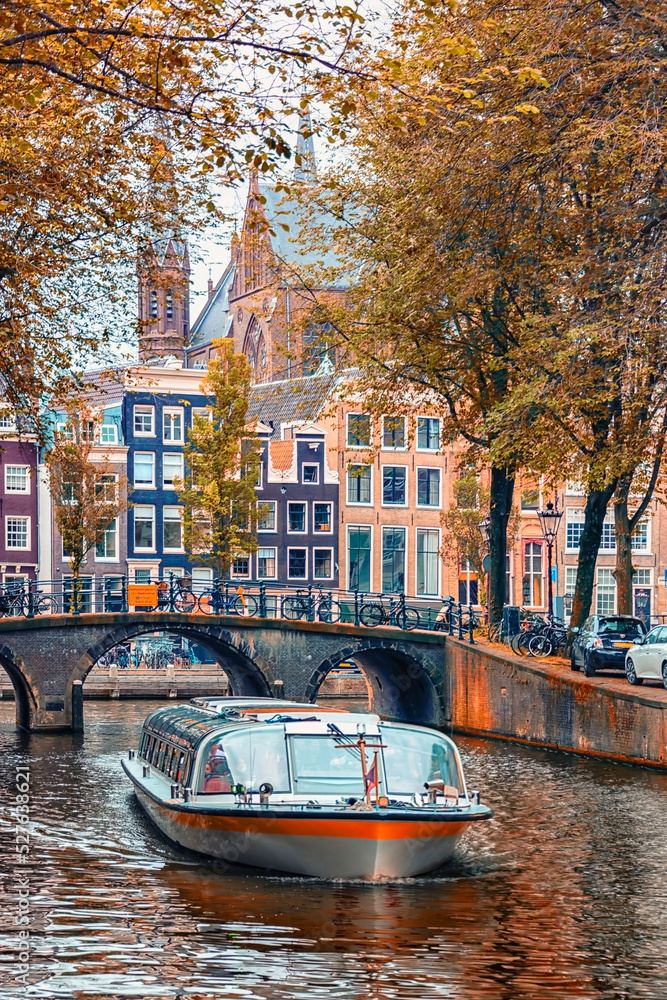 Amsterdam city at fall, Netherlands