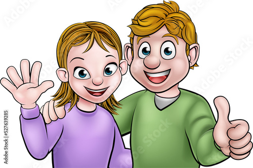 Cartoon Young Couple