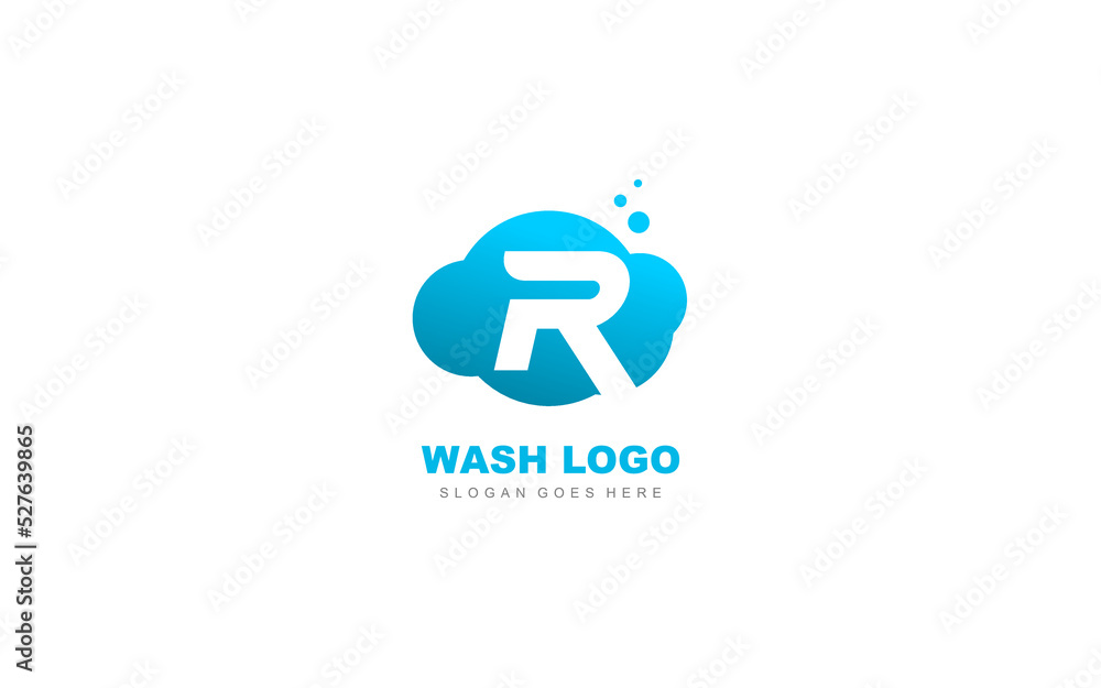 R logo LAUNDRY for branding company. letter template vector illustration for your brand.