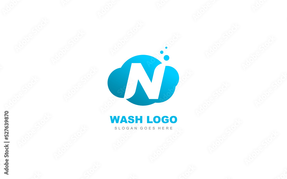 N logo LAUNDRY for branding company. letter template vector illustration for your brand. N logo LAUNDRY for branding company. letter template vector illustration for your brand.
