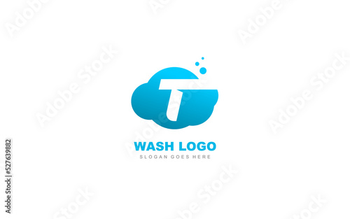 T logo LAUNDRY for branding company. letter template vector illustration for your brand.