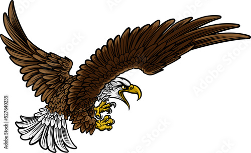 Eagle Swooping Illustration