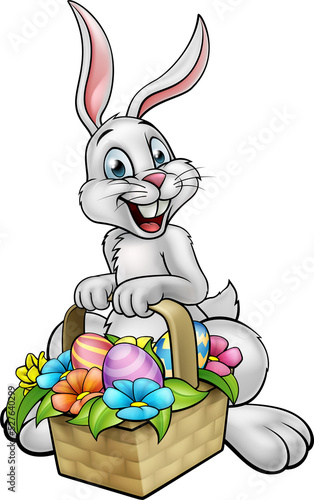 Cartoon Easter Bunny Egg Hunt