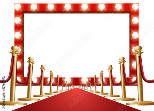 Red Carpet Light Bulb Sign