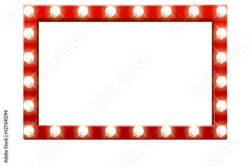 Retro Theatre Bulb Border Sign