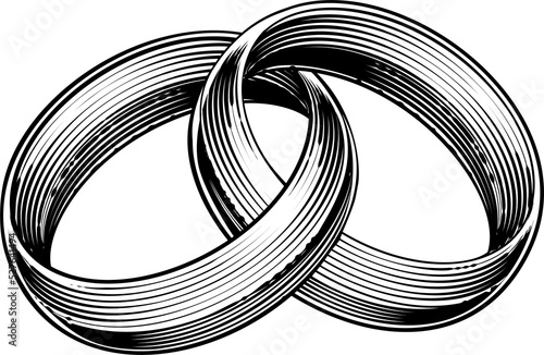 Wedding rings or bands in a...
