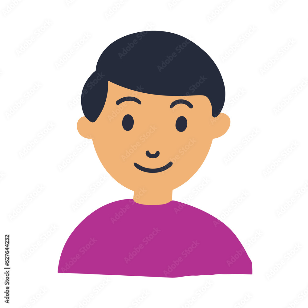 light smile expression illustration. cute man portrait character design for emoji and sticker light smile expression illustration. cute man portrait character design for emoji and sticker
