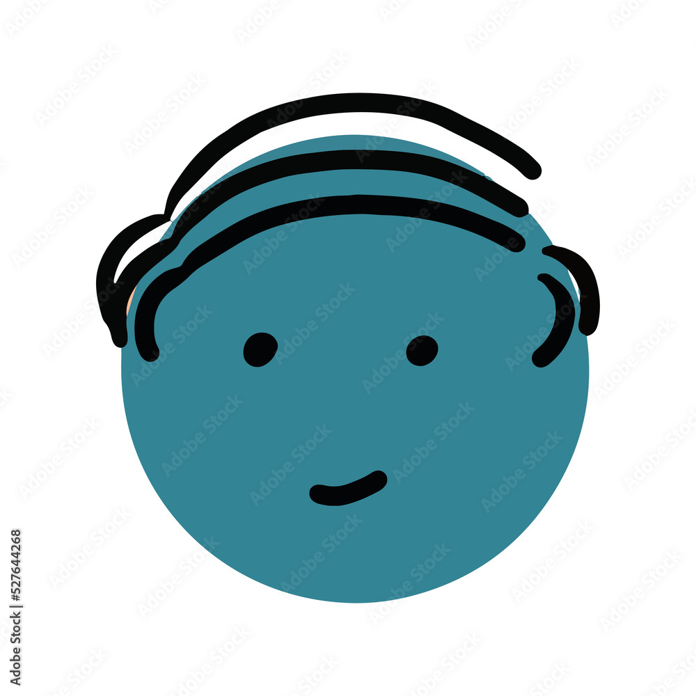 Obraz premium adult illustration. cute people in round shape character design