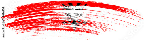 Albania flag with brush paint textured  on  white background
