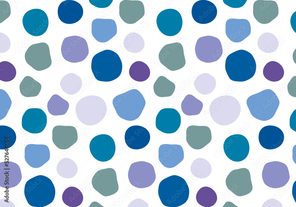 Fototapeta premium Seamless pattern with multi-colored spots of various shapes.