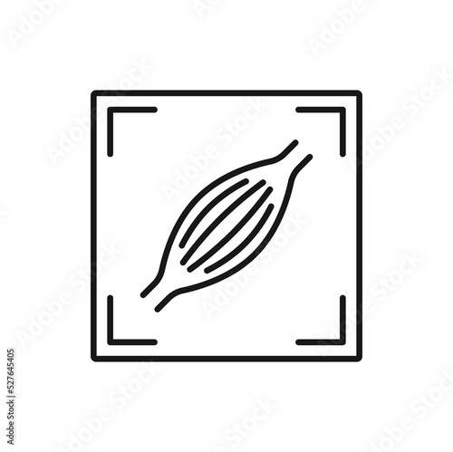 Aortic dissection isolated mri scan of coronary artery disease outline icon. Vector CAD diagnosis carotid ultrasound, blocked blood flow to neck
