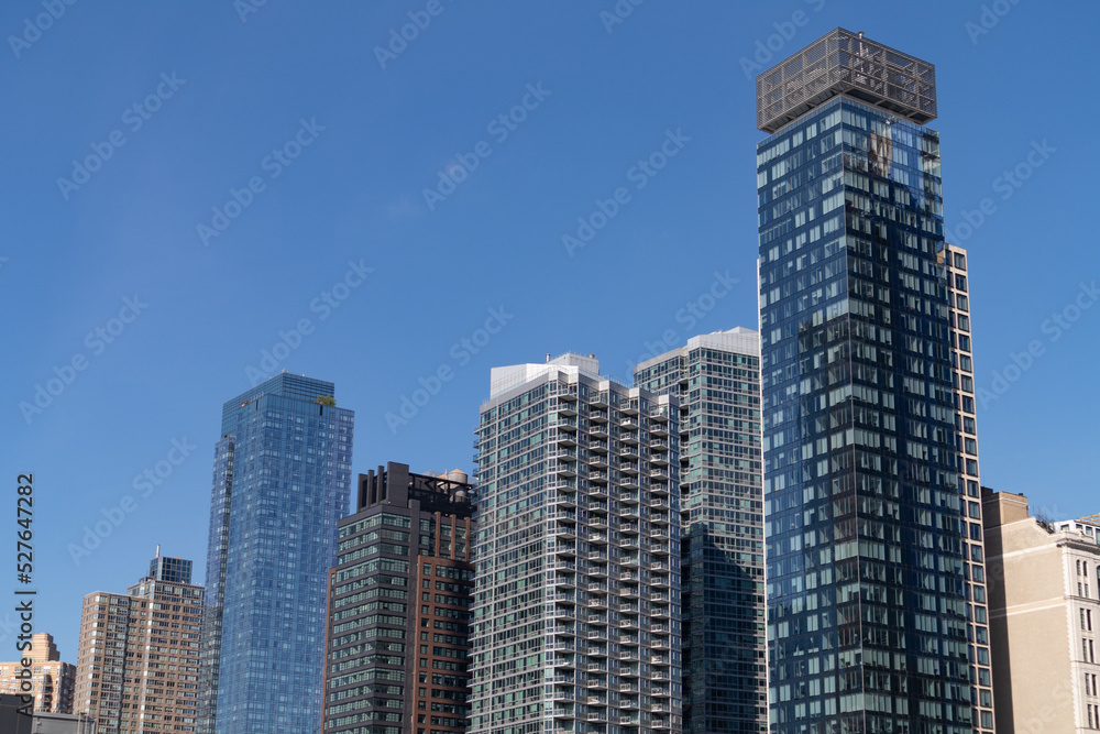 Modern Skyscrapers in the Hell's Kitchen Skyline of New York City
