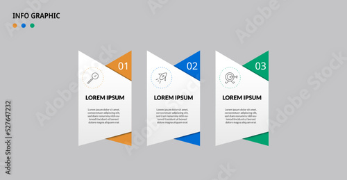 Wallpaper Mural Vector Infographic design business template with icons and 3 options or steps. Can be used for process diagram, presentations, workflow layout, banner, flow chart, info graph Torontodigital.ca