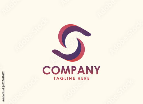 Abstract Initial Letter S Logo. Geometric Shape Letter S. Usable for Business, Brand and Technology Logos. Flat Vector Logo Design Template Element.