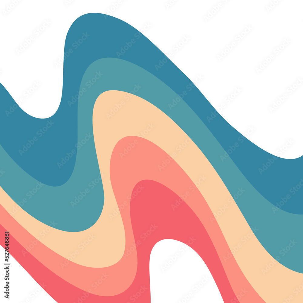 Groovy Style. Retro Style Rainbow Wave Stripes Background. Groovy Style. Retro Style Rainbow Wave Stripes Background.