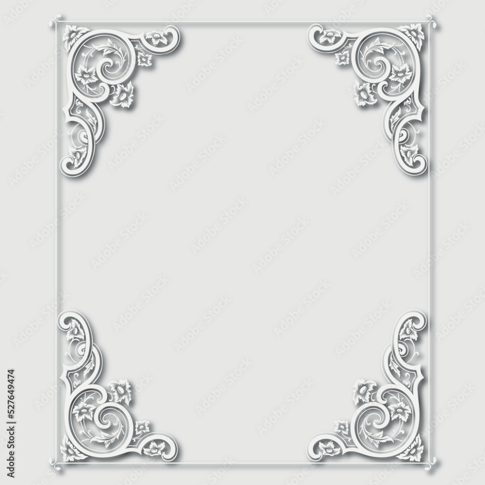 Frame, in the style of an ornament, Vector illustration eps 10, Art.