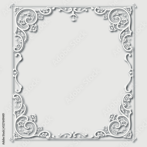 Frame, in the style of an ornament, Vector illustration eps 10, Art. © Zet_san