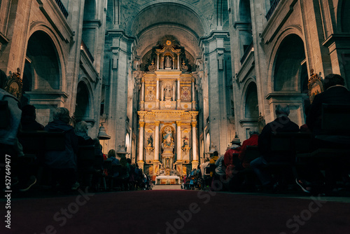 Interior of st. Francis cathedral in Santiago de Compostela 