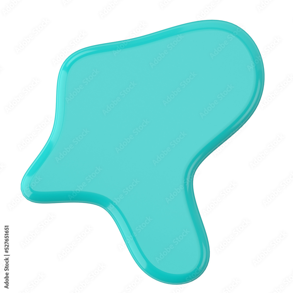 3D blob shape. Text box. 3D blob shape. Text box.
