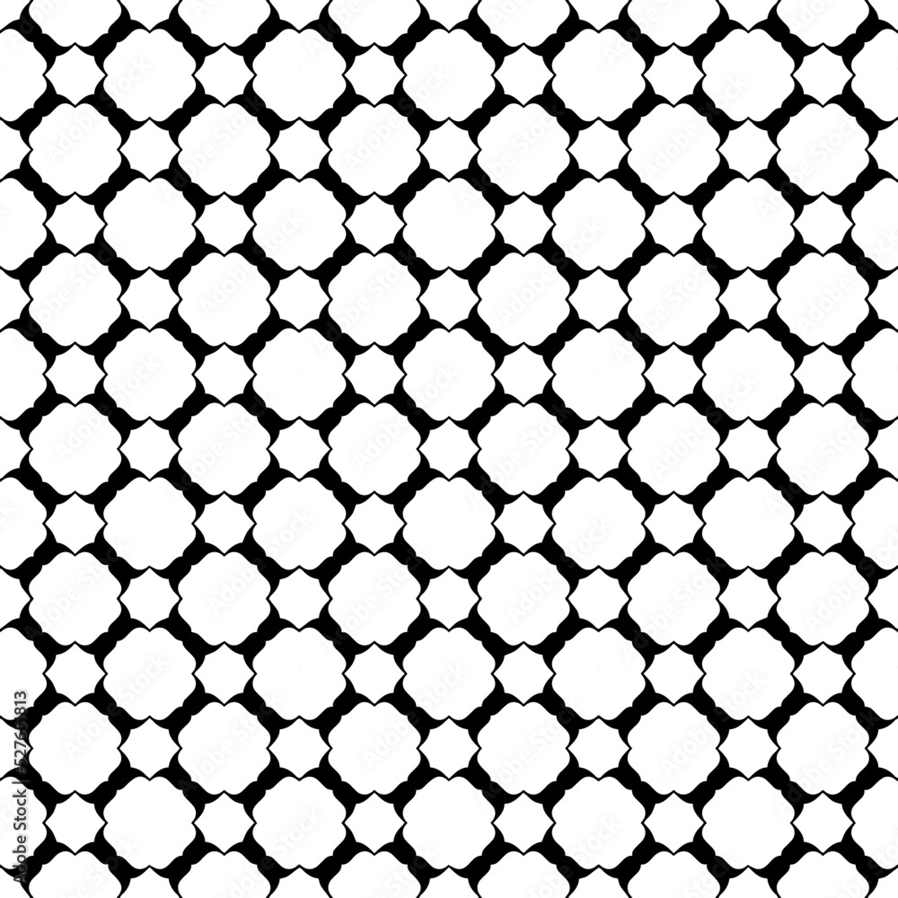 Black and white seamless pattern texture. Greyscale ornamental graphic design. Mosaic ornaments. Pattern template. Vector illustration. EPS10. Black and white seamless pattern texture. Greyscale ornamental graphic design. Mosaic ornaments. Pattern template. Vector illustration. EPS10.