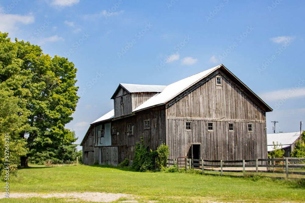 old barn in the field old barn in the field