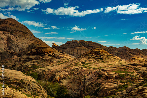 landscape with blue sky and clouds