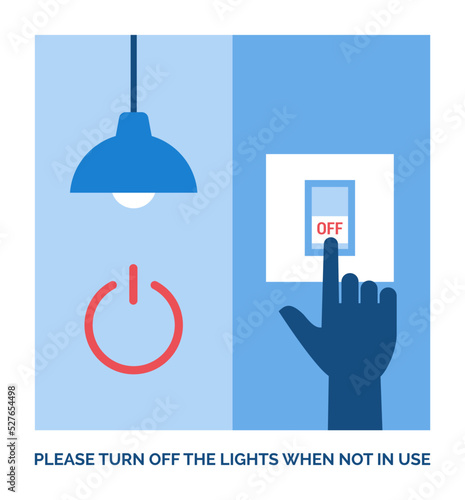 Please turn off lights when not in use
