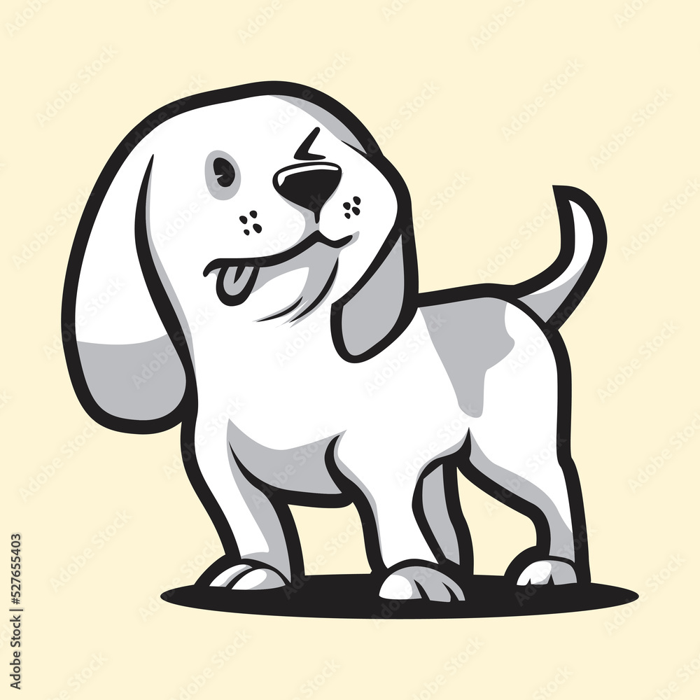 Cute puppy vector character illustration Cute puppy vector character illustration