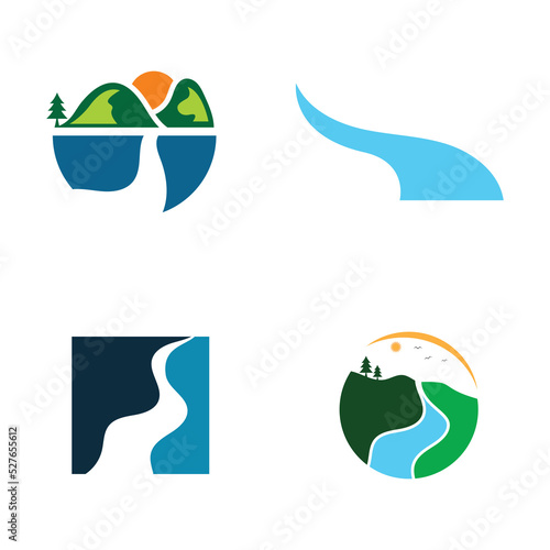 River vector icon illustration