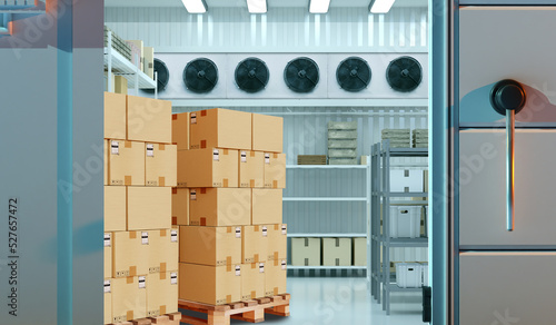 Foto Refrigeration chamber for food storage