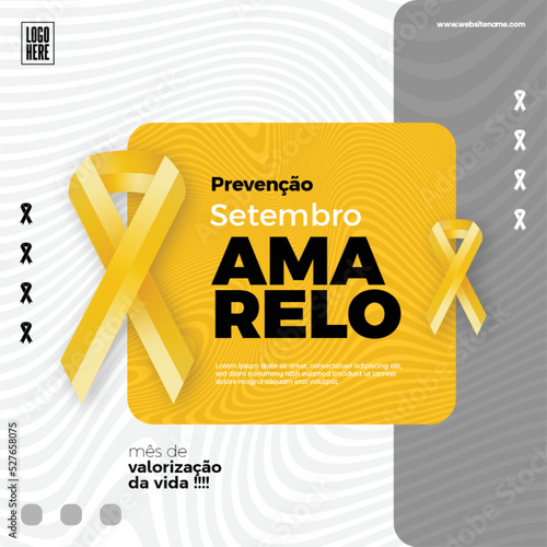 social campaign poster design for setembro amarelo in portuguese photo