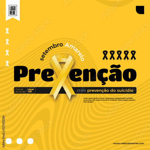 social campaign poster design for setembro amarelo