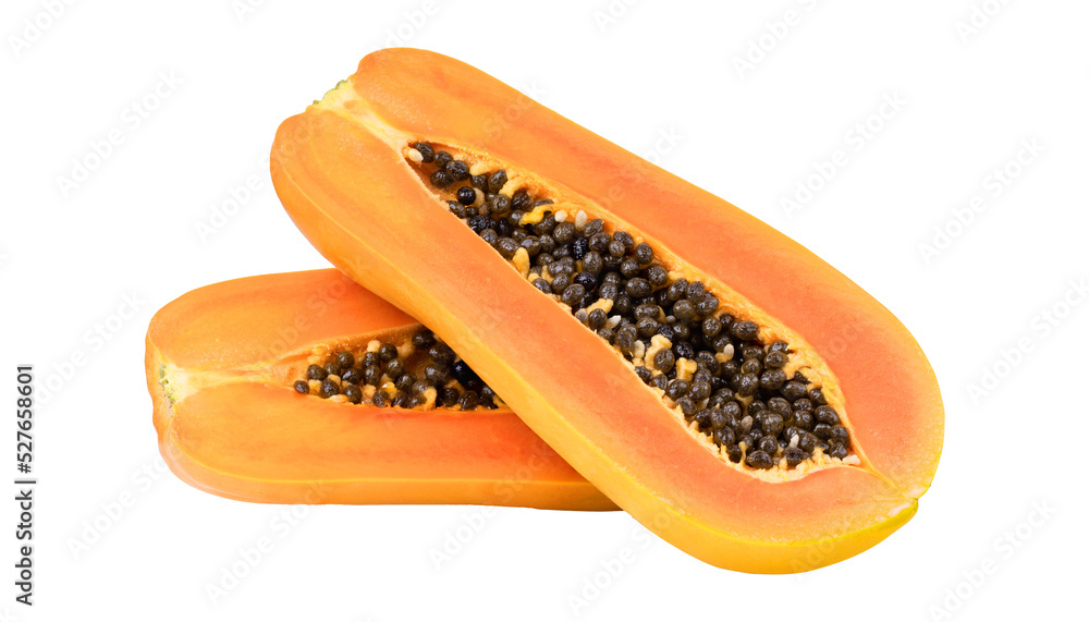 slices of sweet papaya slices of sweet papaya