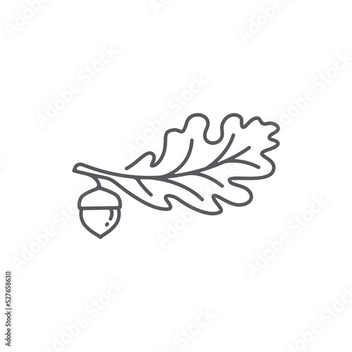 Oak Leaf vector illustration icon in black simple design. Oak Leaf vector illustration icon in black simple design. Vector illustration