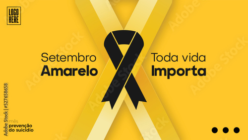 setembro amarelo social campaign background design  photo
