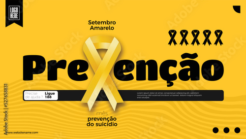 setembro amarelo social campaign banner design