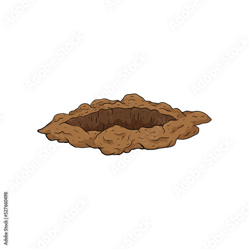 hole in the ground vector