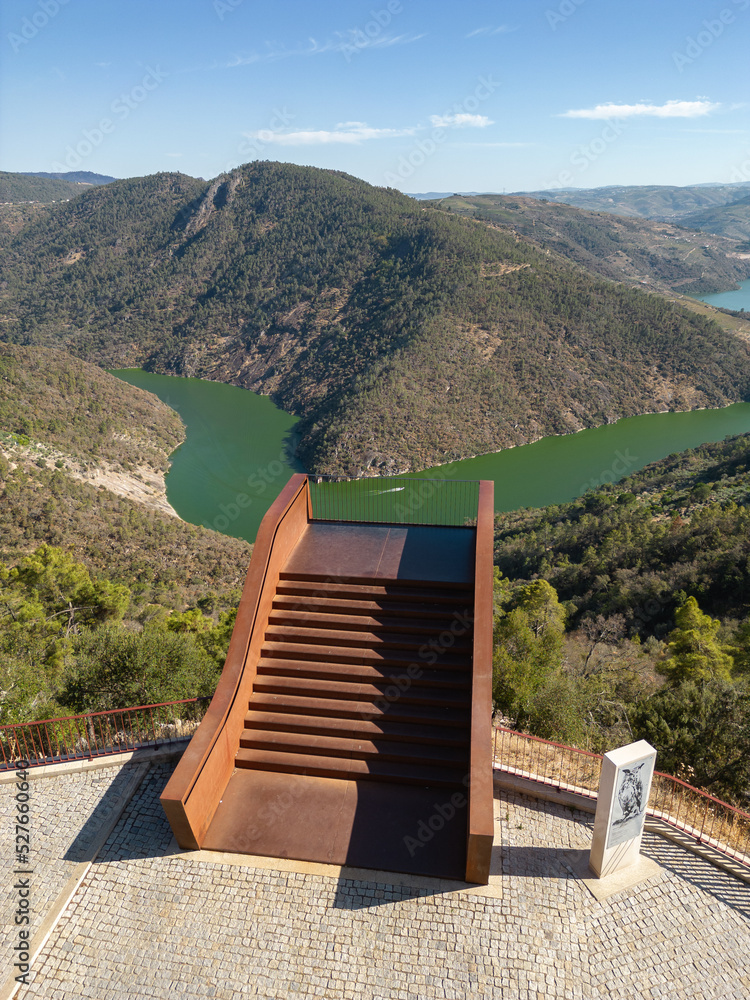 Viewpoint of Ujo over the meander of the river Tua, in the Douro region Viewpoint of Ujo over the meander of the river Tua, in the Douro region