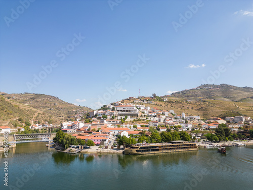 Aerial views of Douro Valley in Pinhão, Portugal