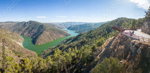 Viewpoint of Ujo over the meander of the river Tua, in the Douro region